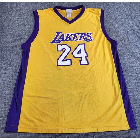 NBA Other - NBA Kobe Bryant #24 LA Lakers Jersey Gold Purple Men's XL 2-Sided Basketball